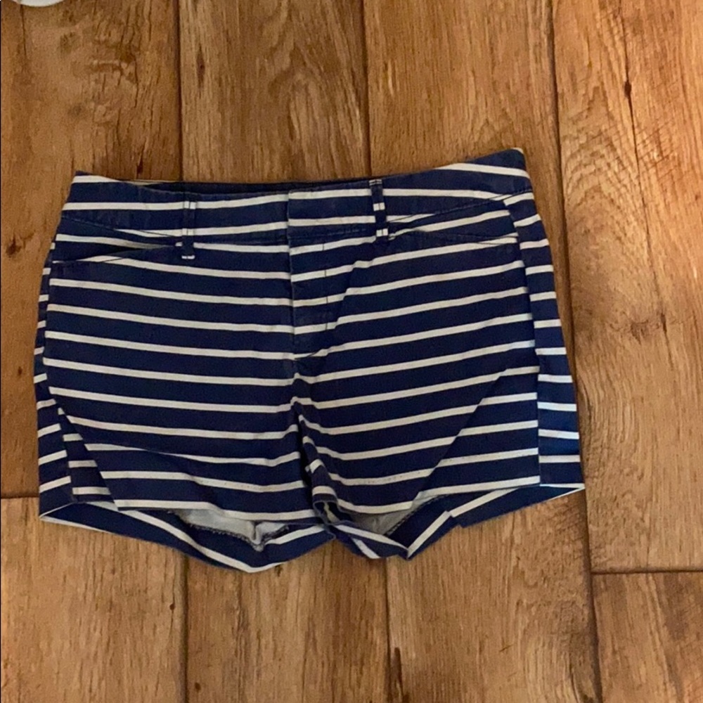 Blue and white tripped shorts